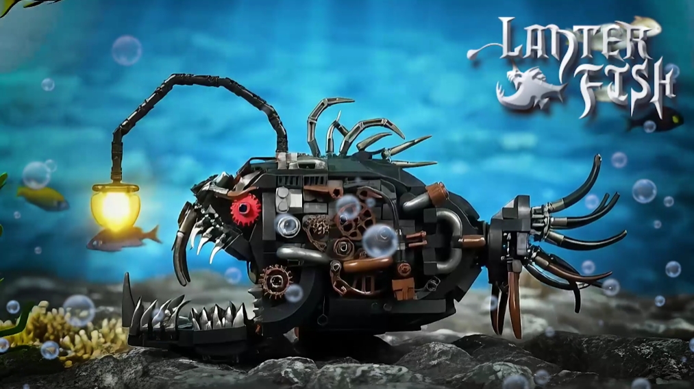 贝壳光 5cm×5m 85cm/loop 鱼乐图 Amazon.com: Mechanical Angler Fish Building Set with Light